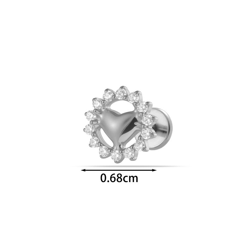 Little Horse G23 Titanium Internal Threaded Labret Back