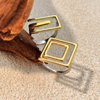 Korean Style E Shaped Open Maze Ring