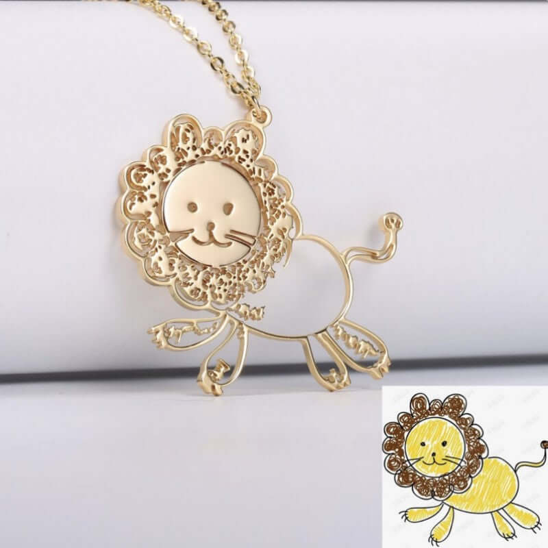 Customise Hand Drawn Children Art Necklace | XL893