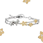 Cat Reaching Star Silver Necklace