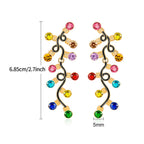 Festive Xmas Light Bulb Colorful Drop Earrings