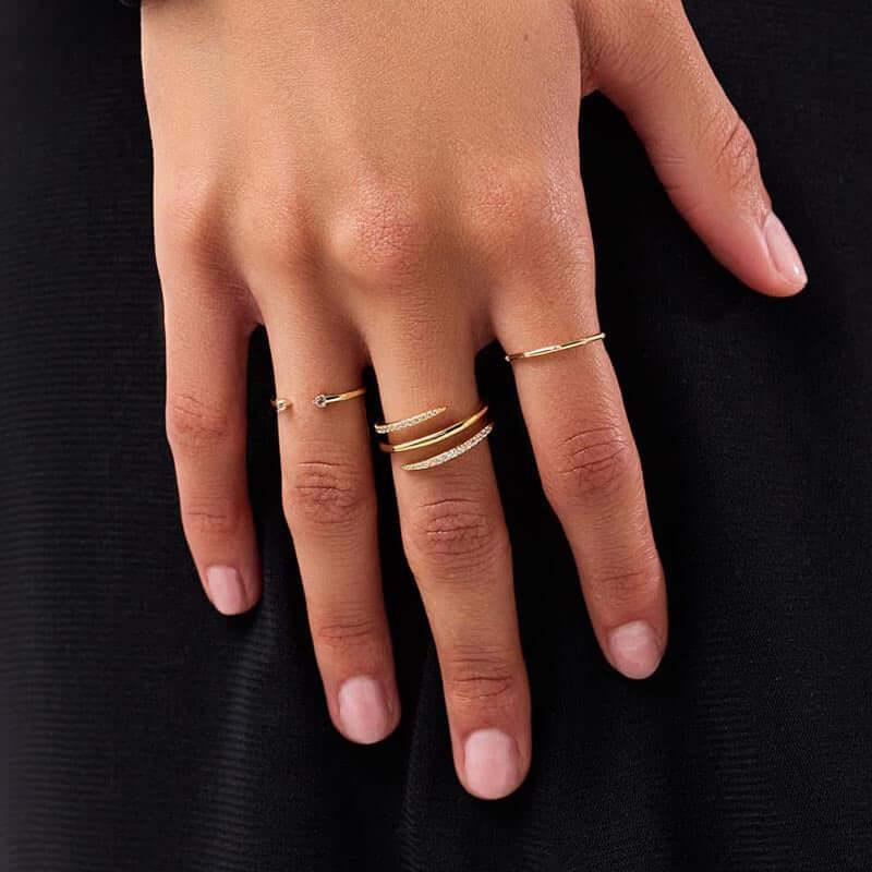 Minimal Triple Claw Ring