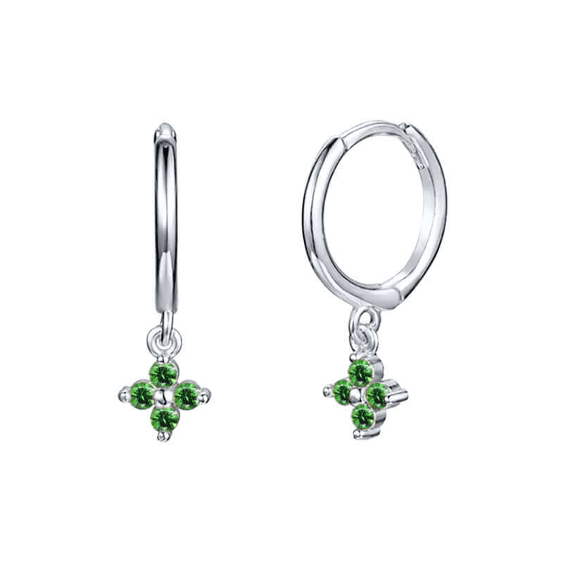 Small Flower Everyday Clip On Hoop Earrings | LN0209