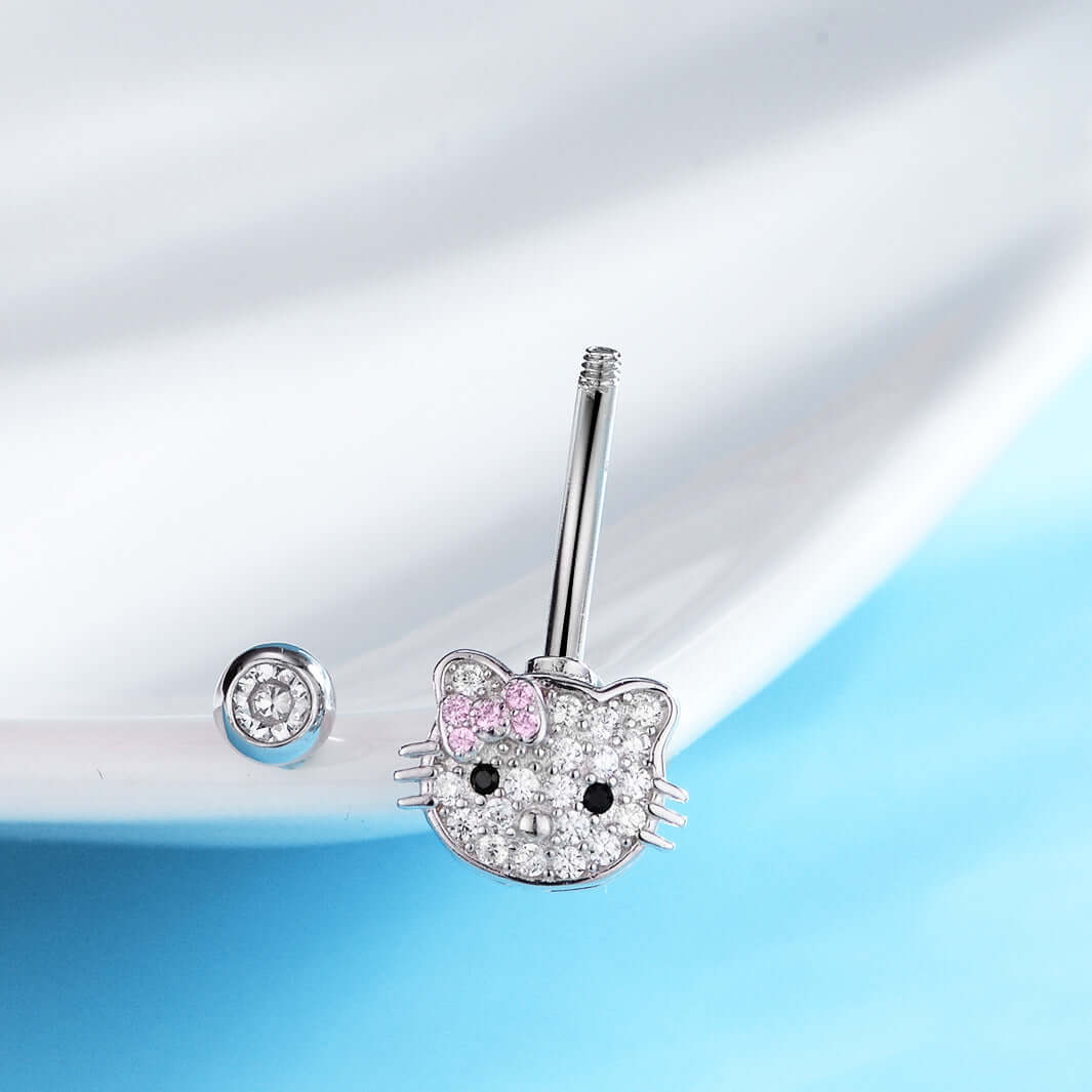 Cute Kitty Cat Belly Button Ring