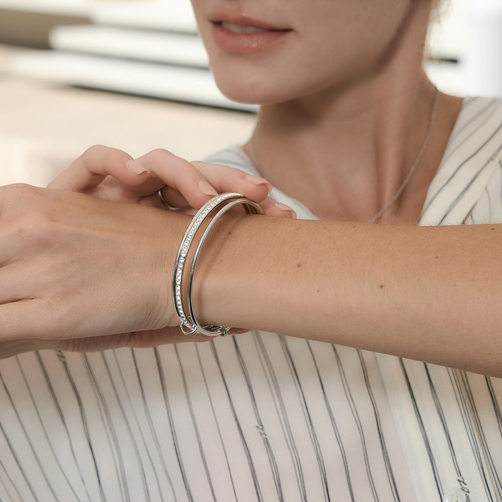 Stacking Crossover Wrap Bangle Bracelet