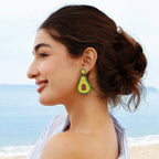 Summer Beach Palm Tree Fruits Earrings