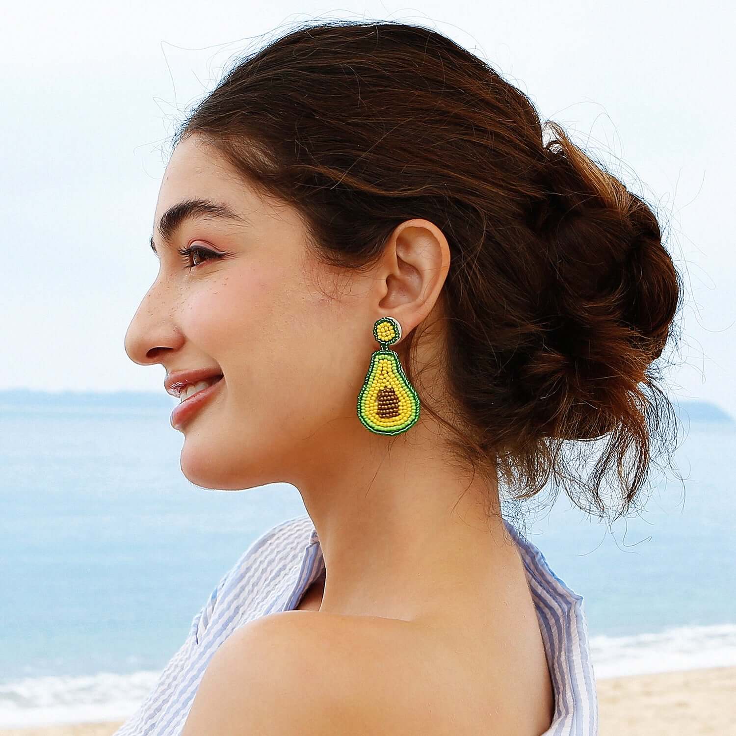 Summer Beach Palm Tree Fruits Earrings