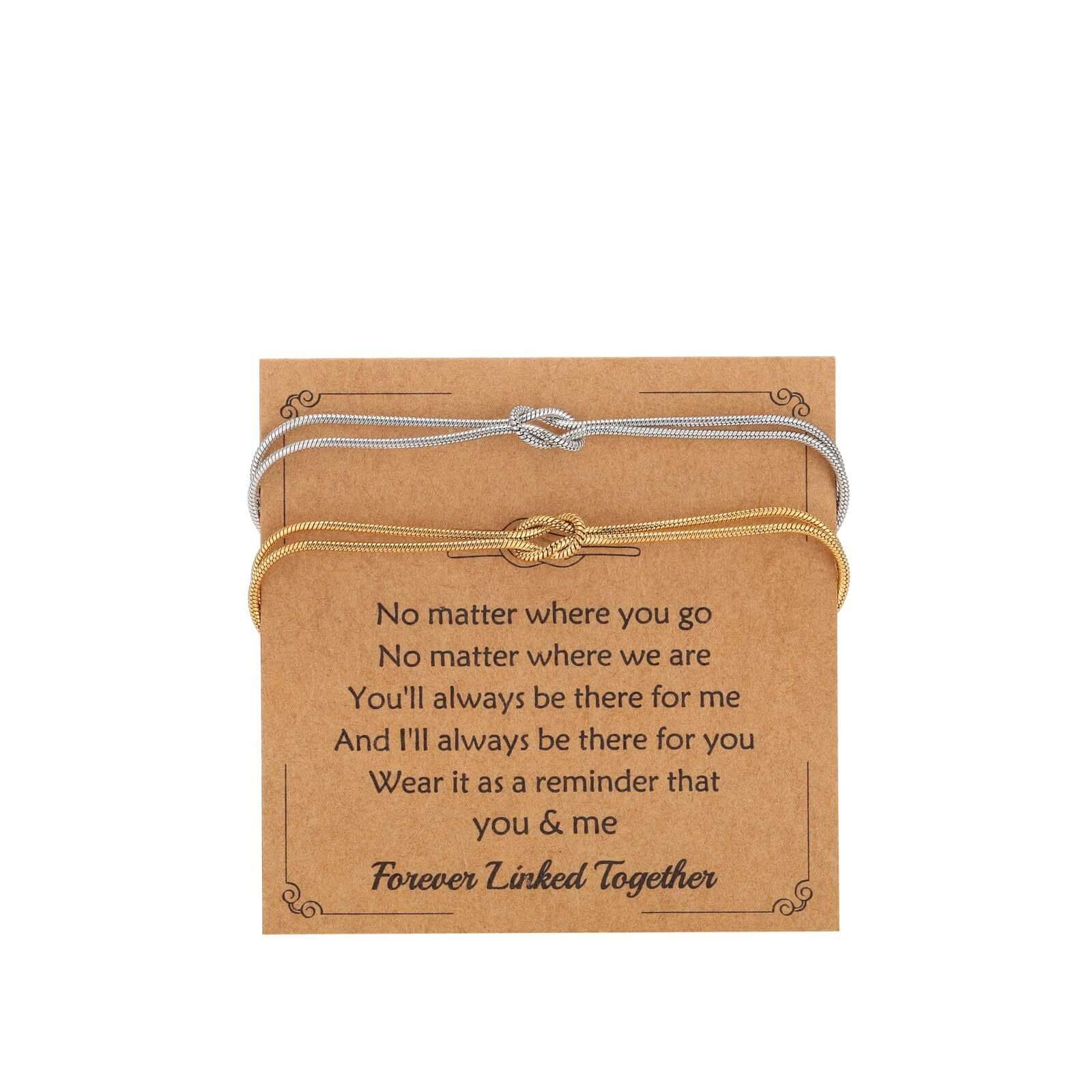 Bow Link Chain Matching Bracelet