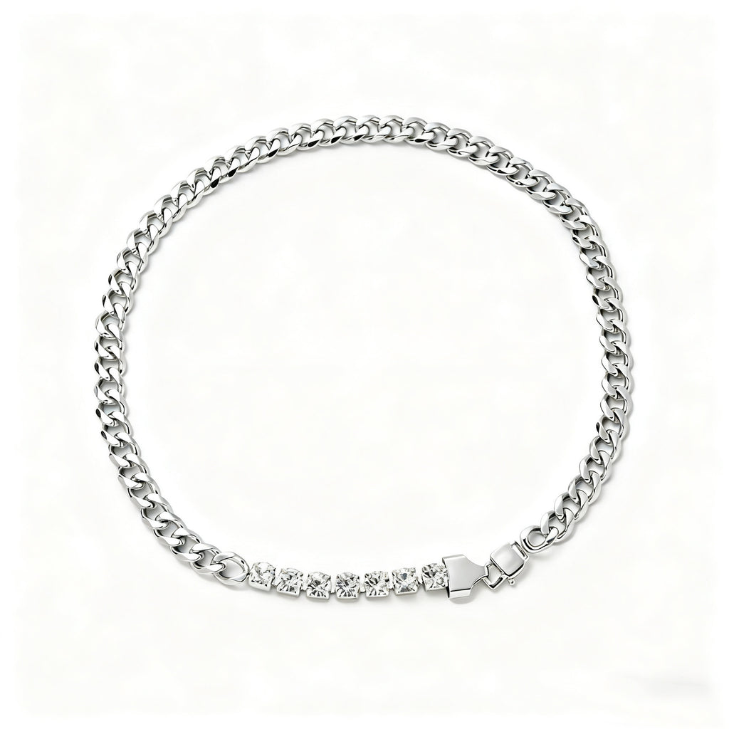 Hip Hop Rhinestone Chain Necklace