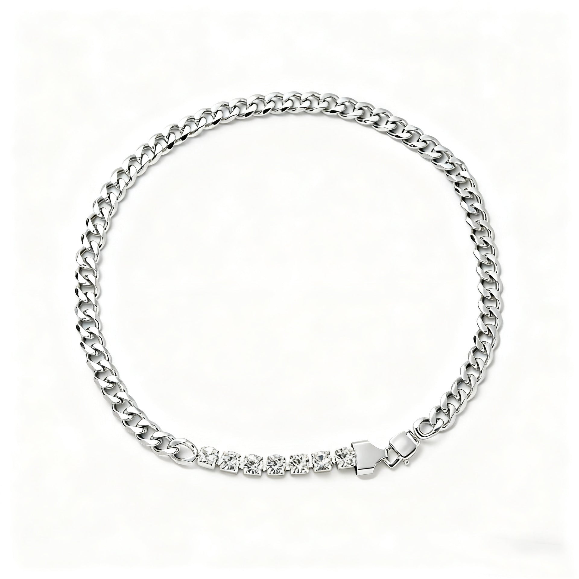 Hip Hop Rhinestone Chain Necklace