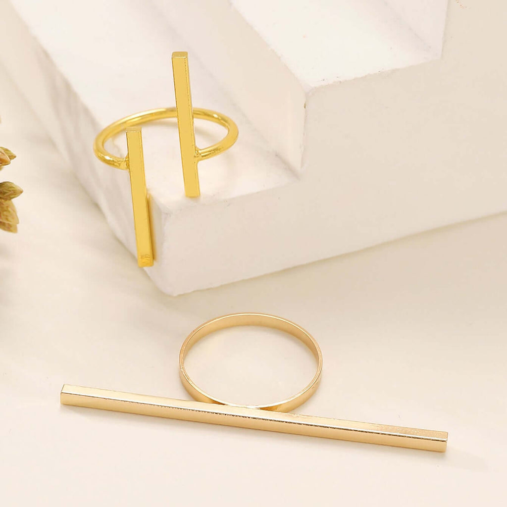 Chunky Vertical Bar Statement Ring