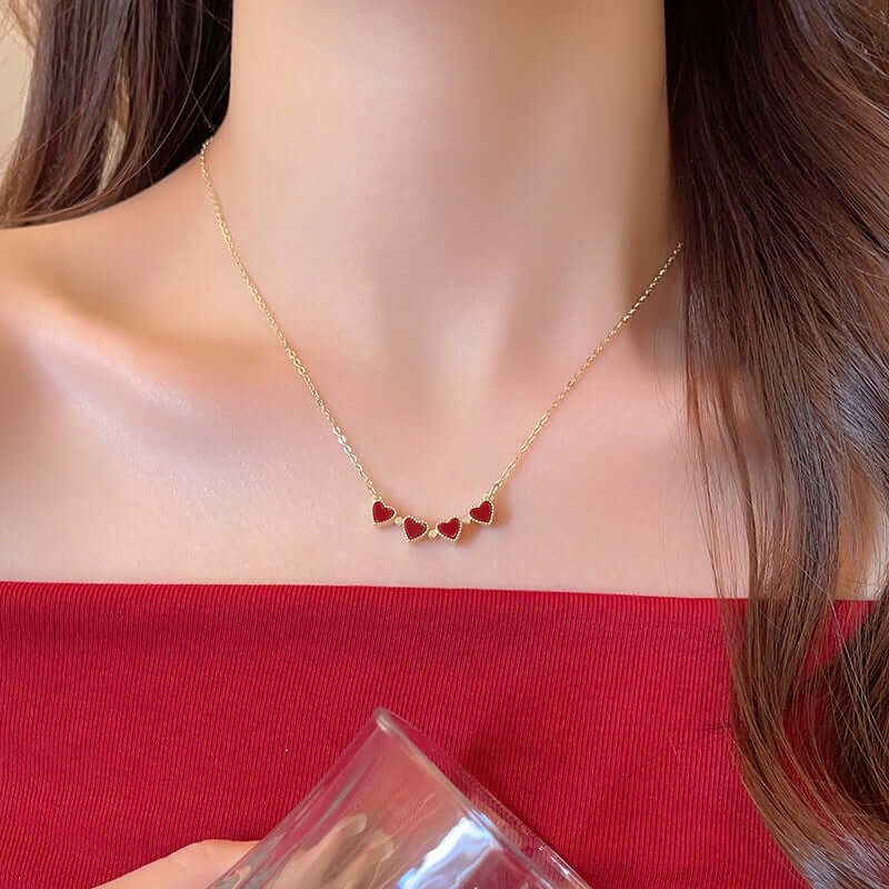 Multi-Way Heart Clover Lucky Necklace Magnetic | XL0233