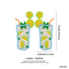 Summer Beach Palm Tree Fruits Earrings