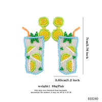 Summer Beach Palm Tree Fruits Earrings