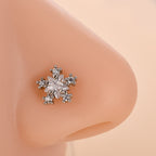 20G Hypoallergenic Rose Leaf Nose Studs | HSPJ700