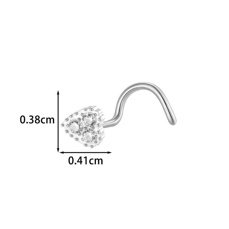 7mm Titanium Rose Sun Nose Screw