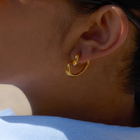 Wrapped Heart Abstract Earring Hoop