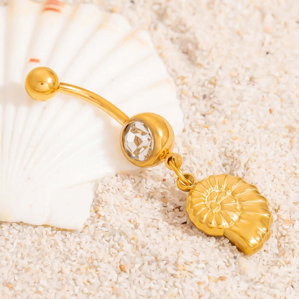 Shell Starfish Animal Dangle Belly Ring