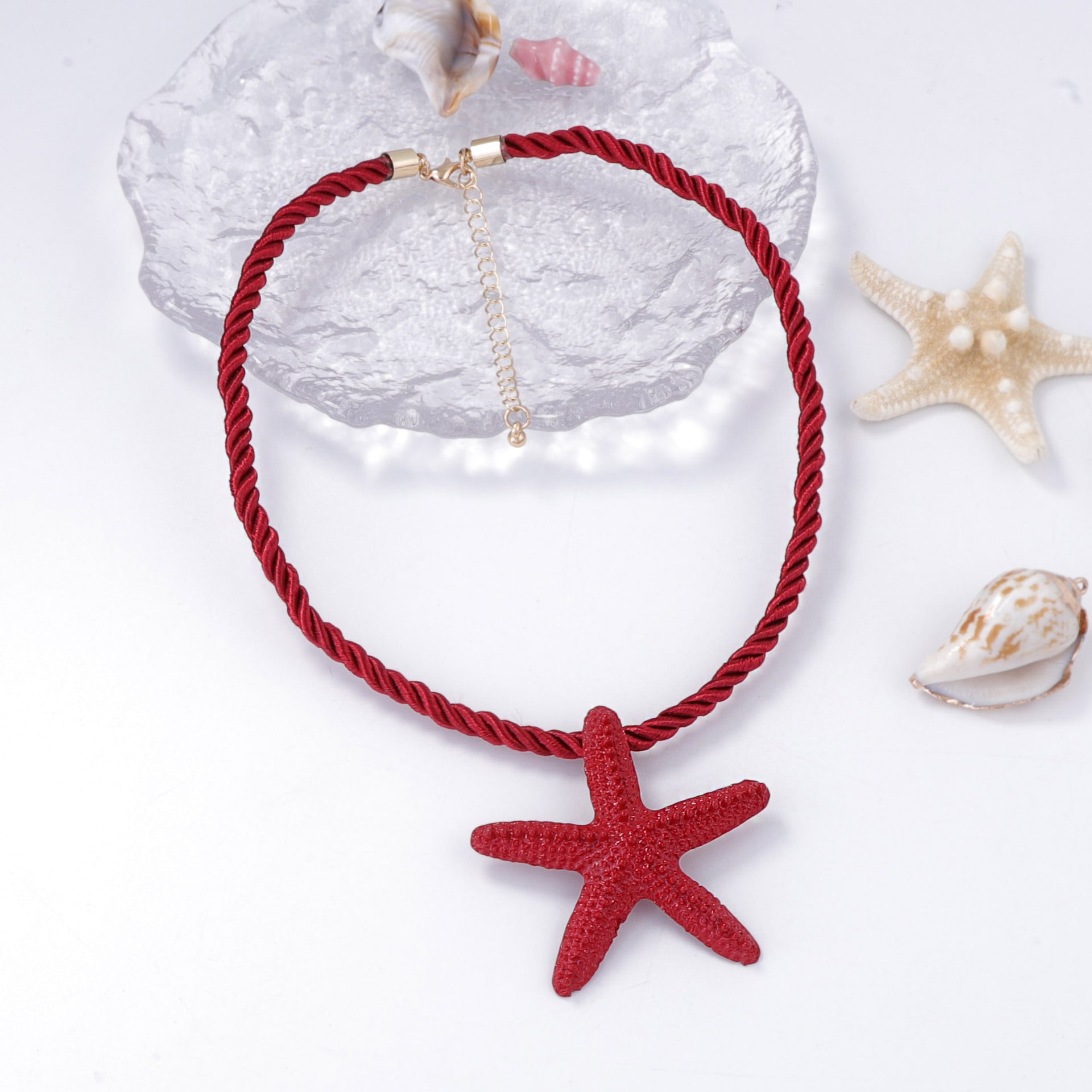 Starfish Braided Statement Necklace