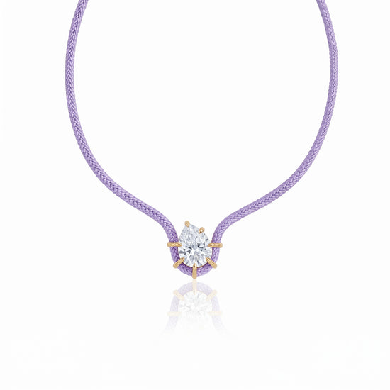 Color Pop Braided Rope CZ Cord Necklace