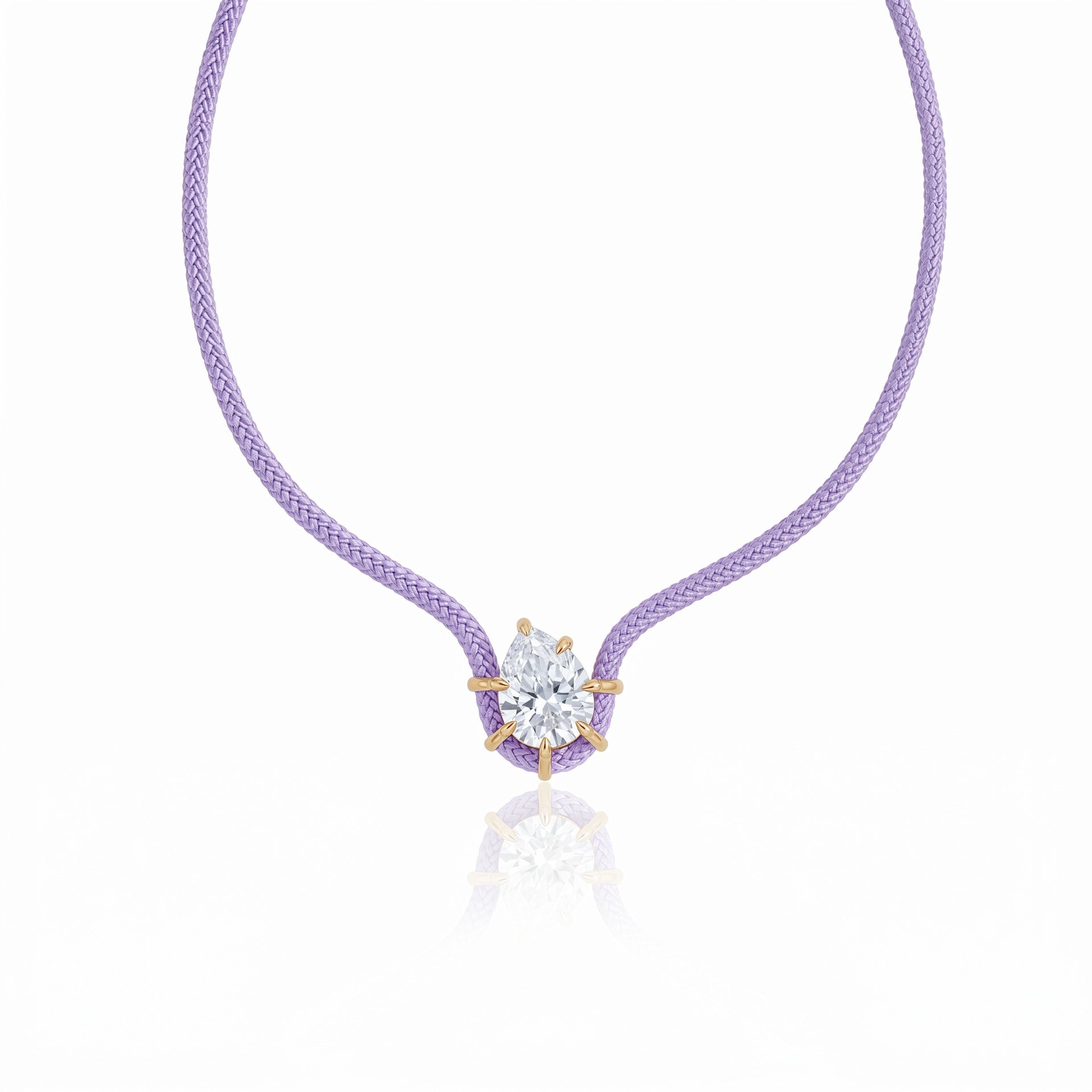 Color Pop Braided Rope CZ Cord Necklace