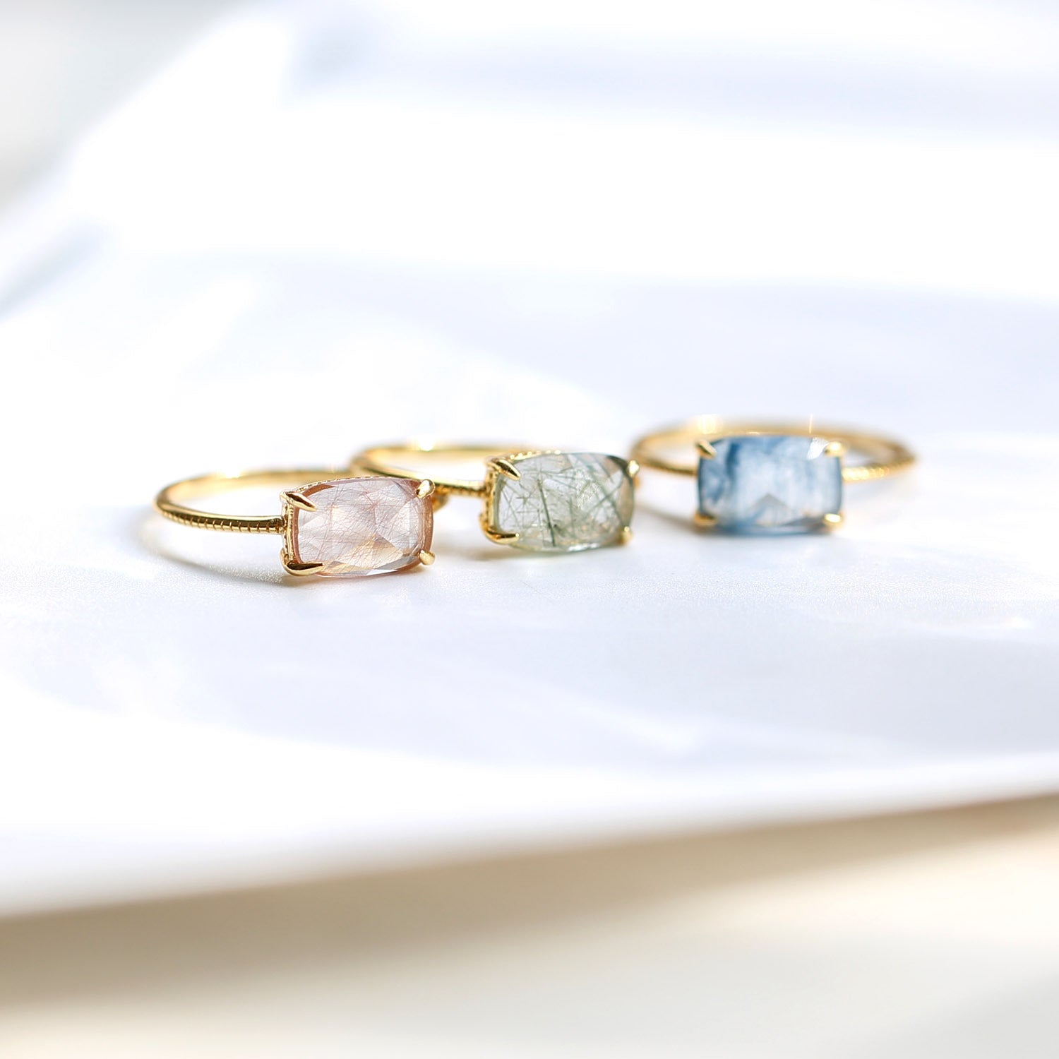 Golden Hour Natural Rutilated Quartz Ring