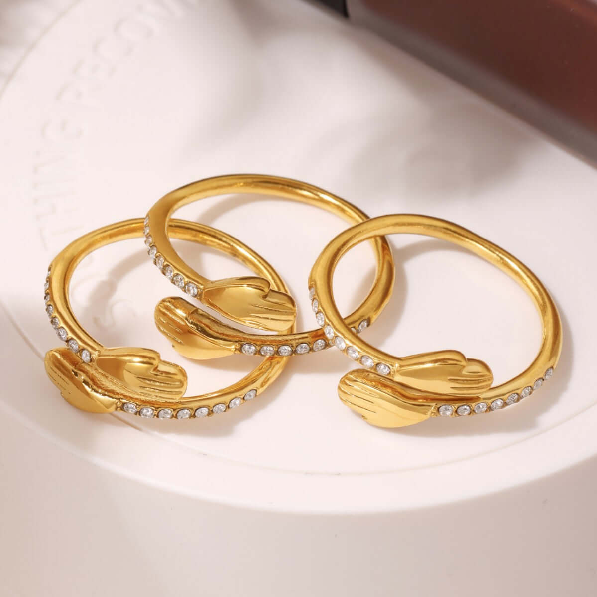 18K Gold Plated Hug Me Ring