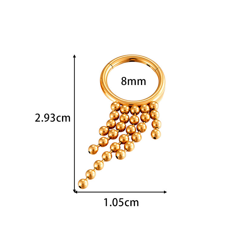 16G Tassel Marquise Hinged Segment Ring