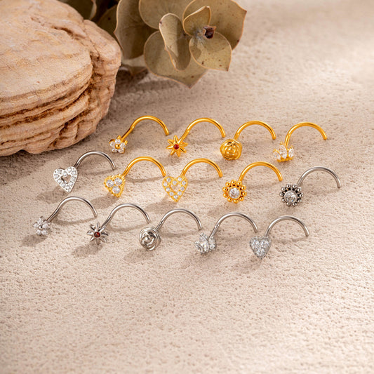 7mm Titanium Rose Sun Nose Screw