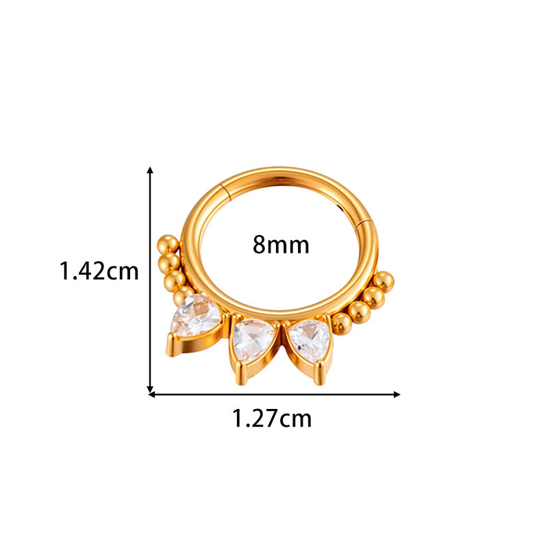 16G Tassel Marquise Hinged Segment Ring