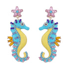 Sparkly Seahorse Summer Ocean Earrings | ES0132