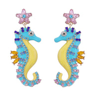 Sparkly Seahorse Summer Ocean Earrings | ES0132