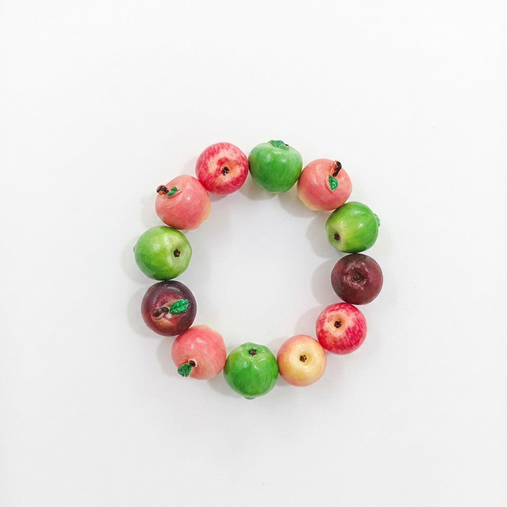 Juicy Orchard Fruit Beaded Bracelet