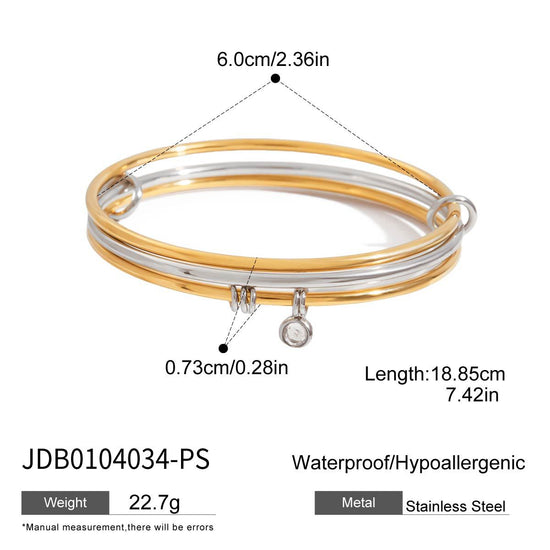Stacking Crossover Wrap Bangle Bracelet