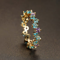 Multi Stone Eternity Stacking Rings