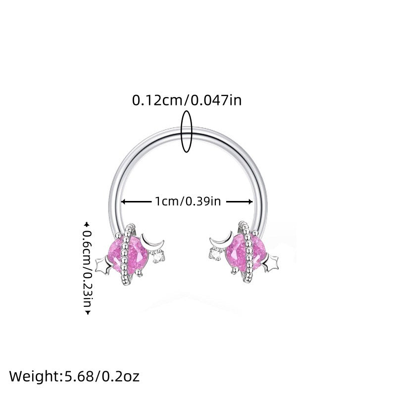 16G Surgical Steel Butterfly Horseshoe Circular Barbell