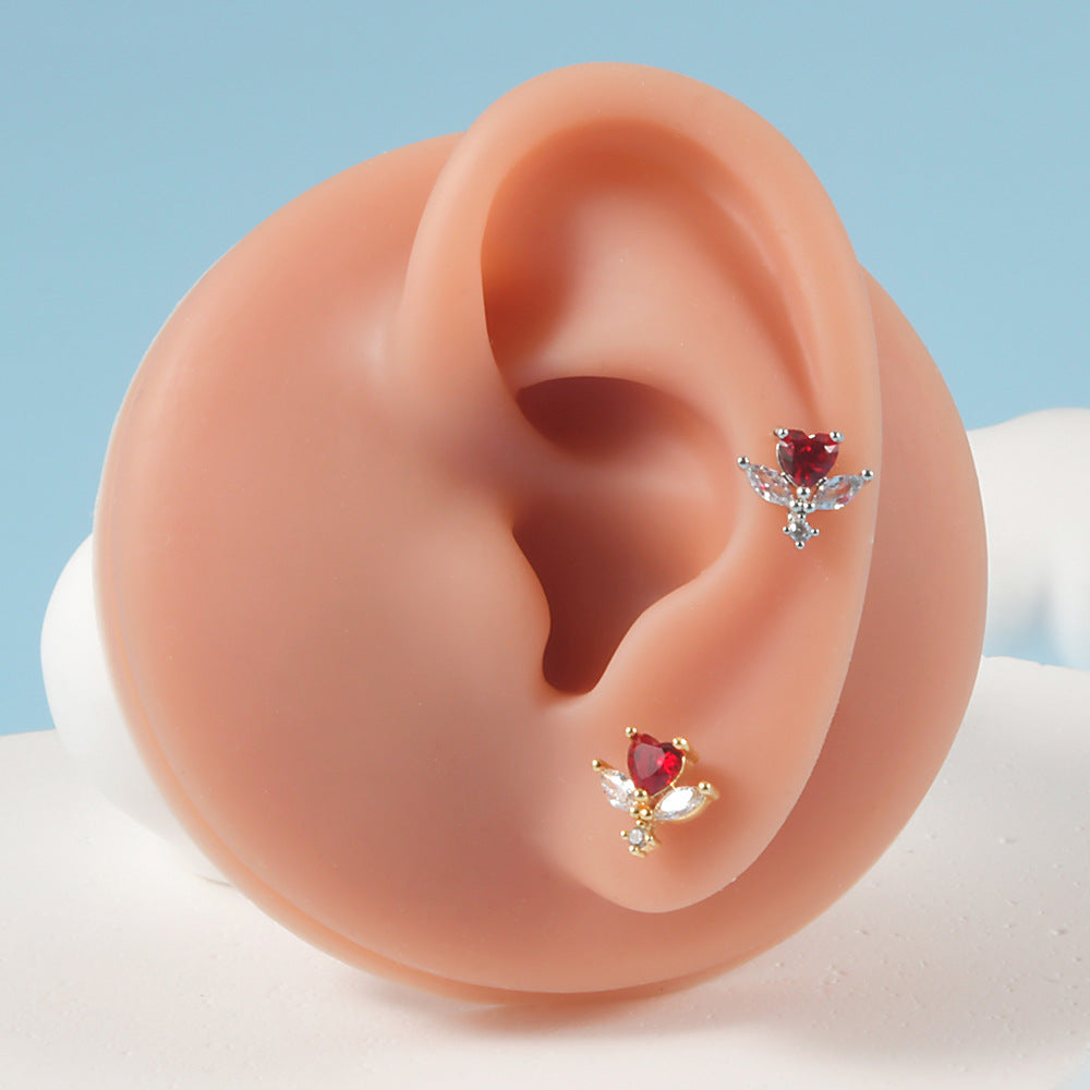 20G Tiny Cross Cartilage Helix Stud Earrings