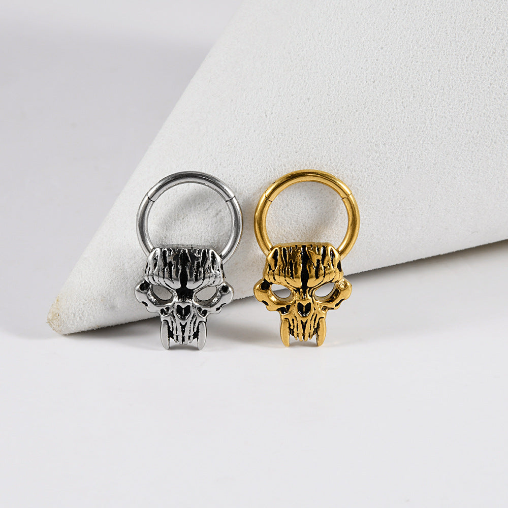 Phantom Skull 16G Septum Clicker Piercing Ring