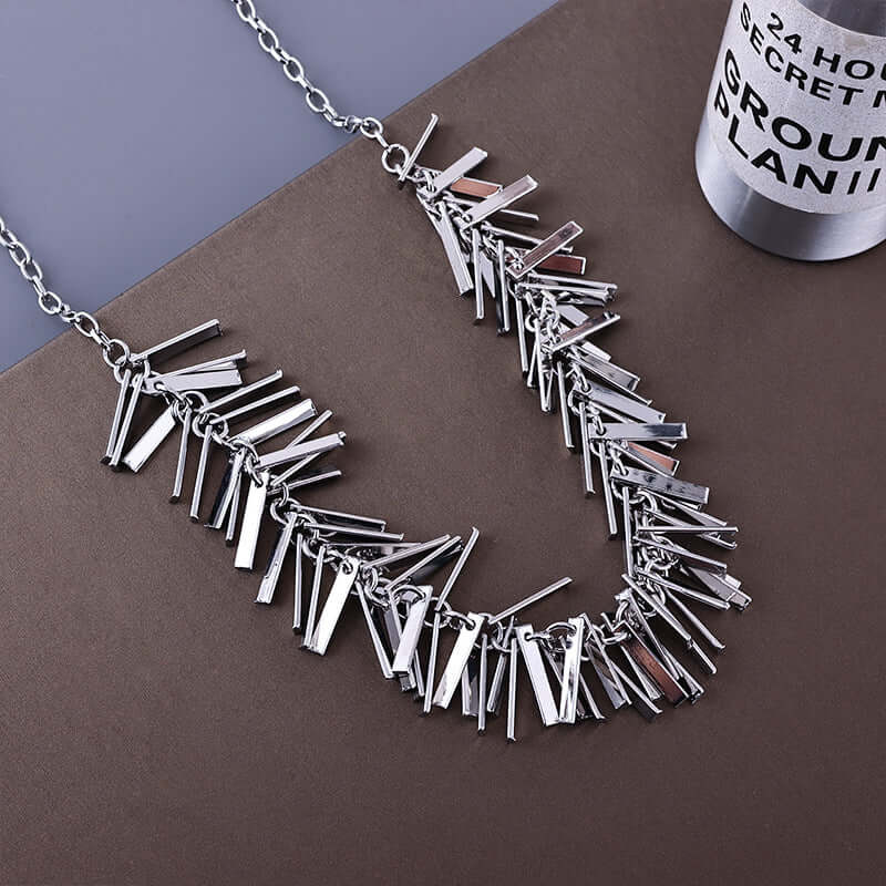 Chic Metallic Tassel Chain Necklace