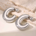 Two Way Chunky Fat Hoop Earrings