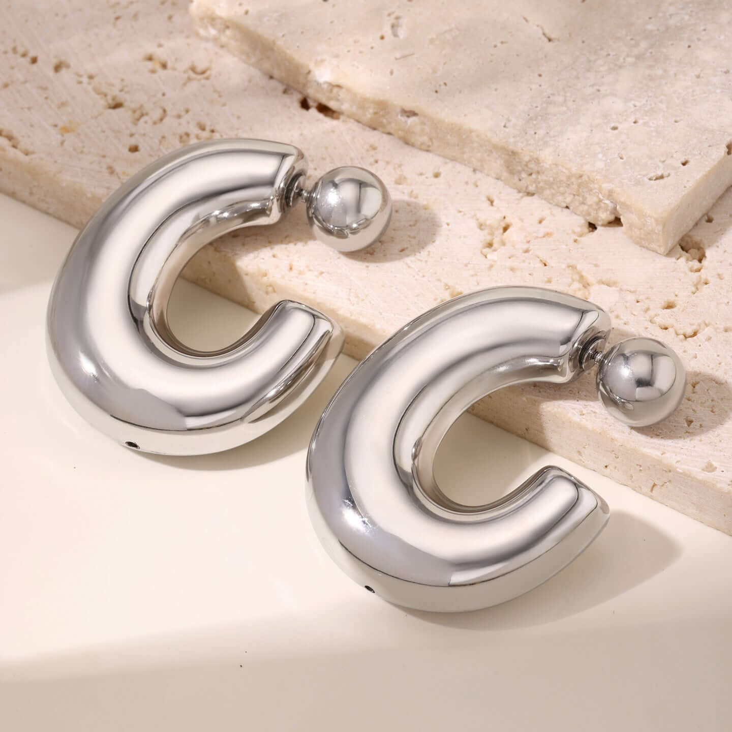 Two Way Chunky Fat Hoop Earrings
