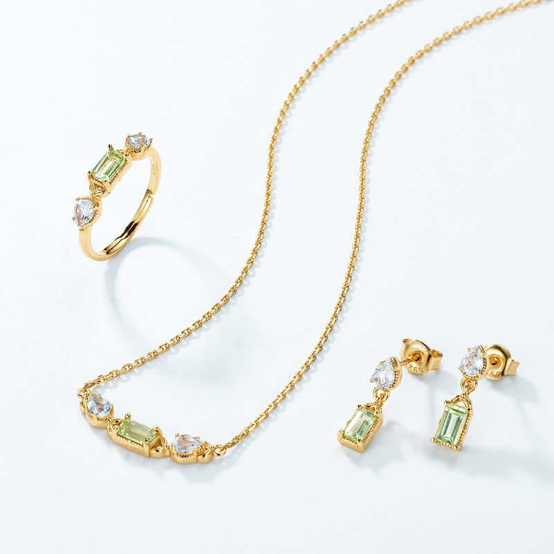 Teardrop Peridot August Birthstone Earrings