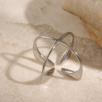 Unique Cross Open Cube Ring