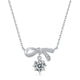 Ribbon Bow Moissanite Pendant Necklace