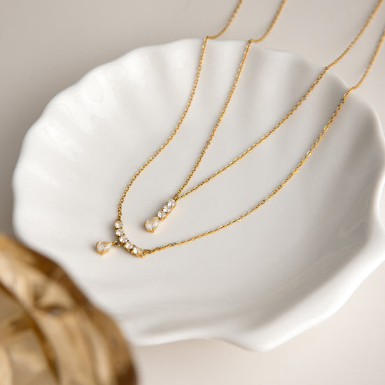 Simple WaterDrop CZ Necklace