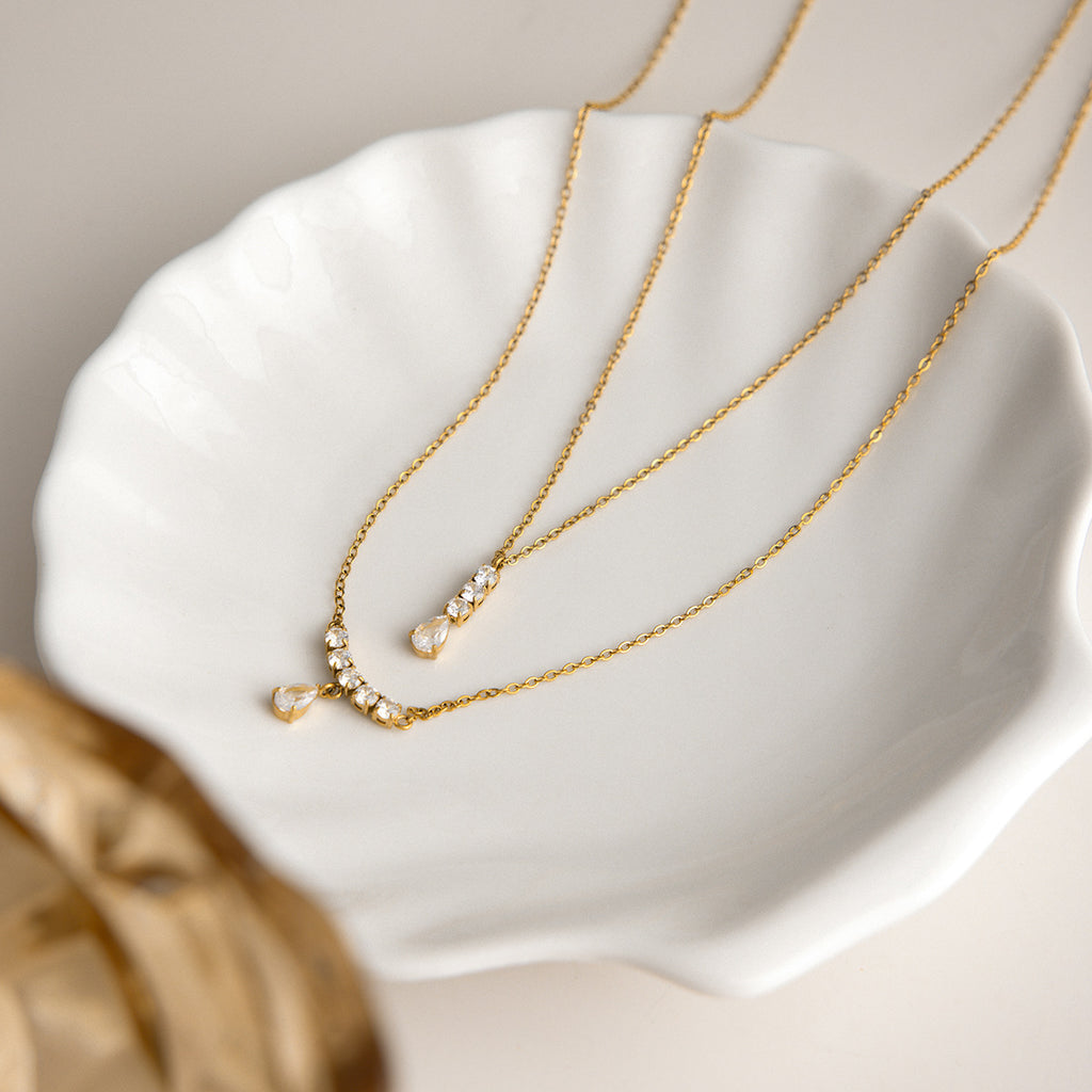 Simple WaterDrop CZ Necklace
