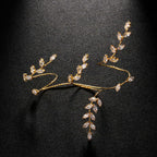 Marquise Leaf Hand Cuff Ring Bracelet