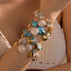 Seashell Conch Holiday Pearl Bracelet
