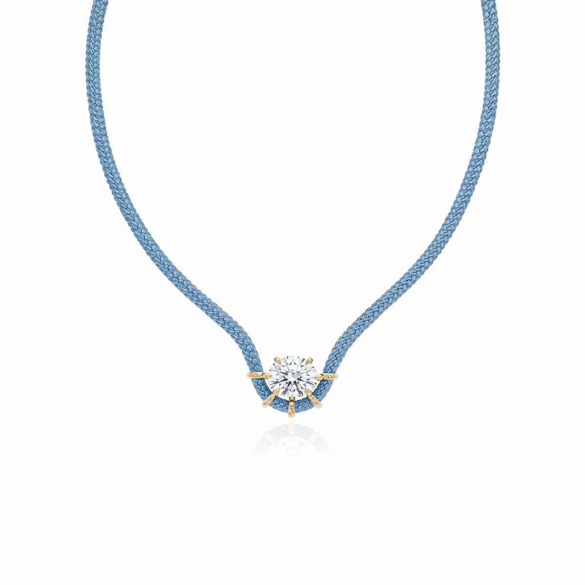 Color Pop Braided Rope CZ Cord Necklace