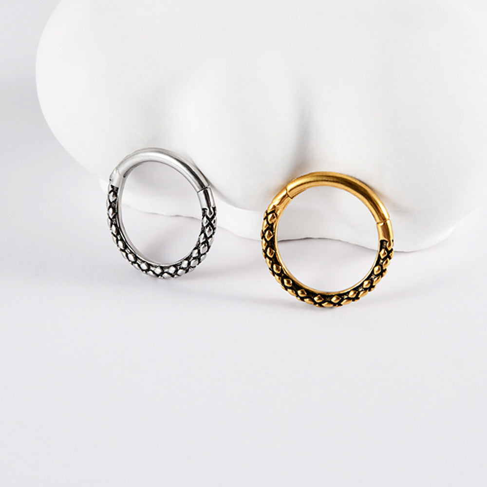 Orbit Stainless Steel 16G Hinged Nose Hoop